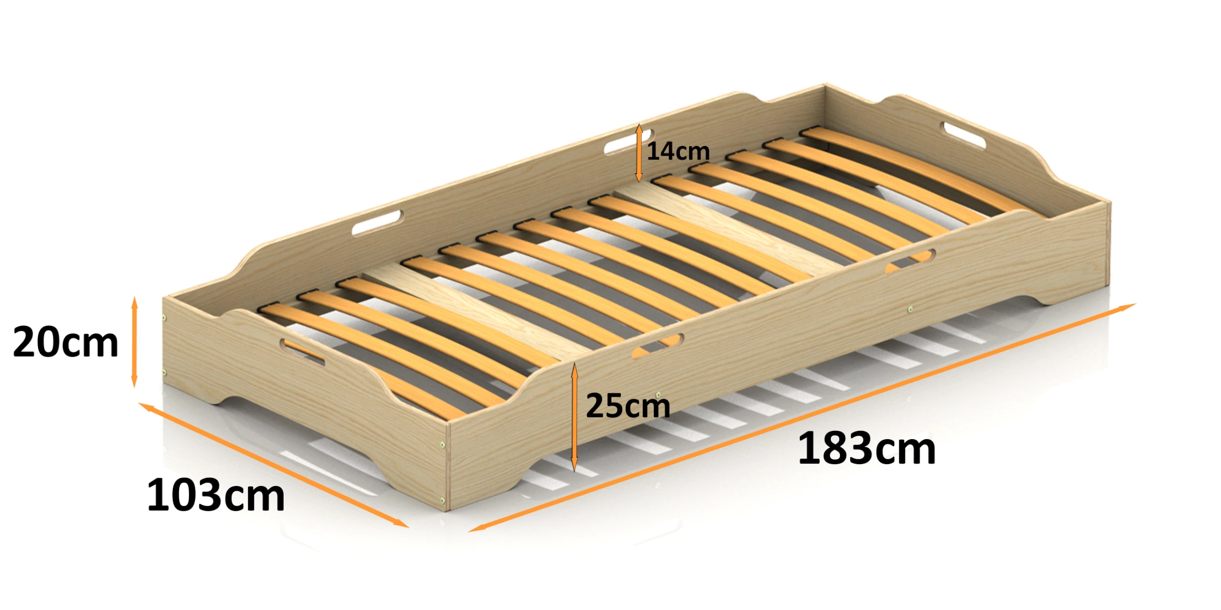 Dimensions du lit en bois pour enfants TILA 8