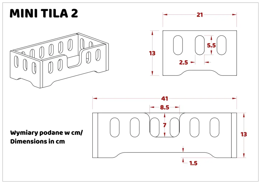 Dimensioni del letto in legno per bambole MINI TILA 2