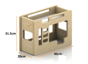 Dimensioni del letto a castello in legno per bambole MINI MIMI