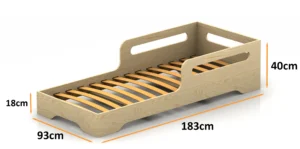 Dimensions du lit en bois pour enfants TILA 3