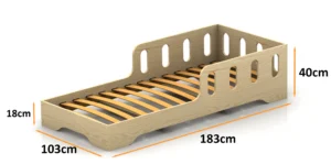 Dimensions du lit en bois pour enfants TILA 6