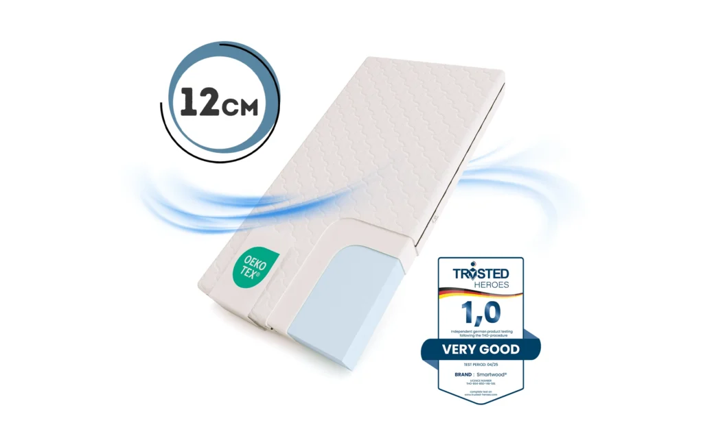 Matelas en mousse Smart Comfort pour enfants 12 cm Dureté moyenne H2