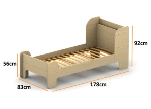 Dimensioni del letto in legno per bambini FLOU