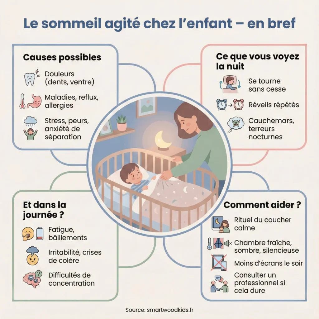 Infographie Le sommeil agité chez l'enfant le guide complet pour en finir avec les nuits blanches