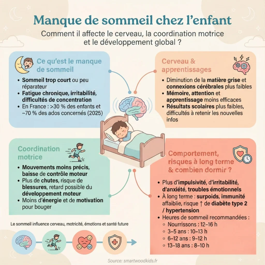 infographie Le manque de sommeil chez l'enfant