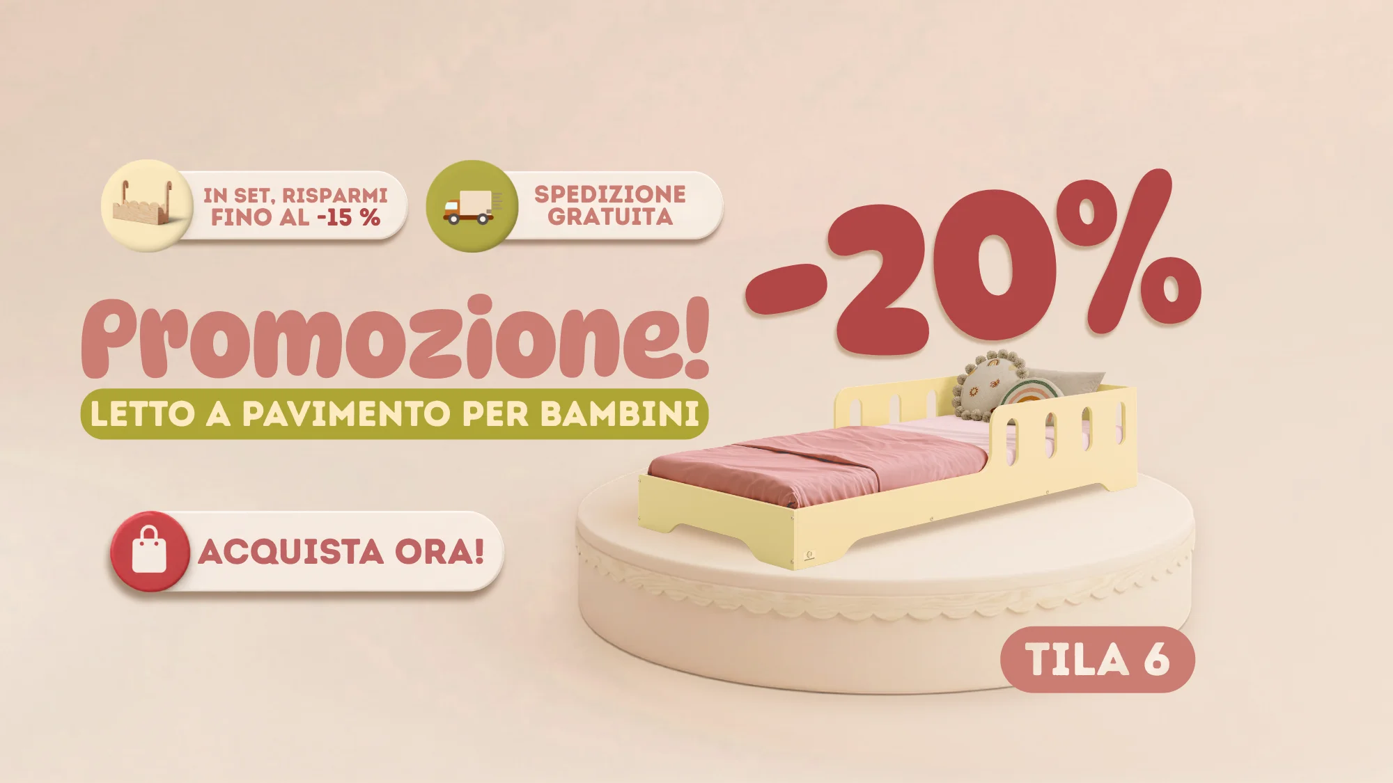 banner promozionale per il letto per bambini Tila 6